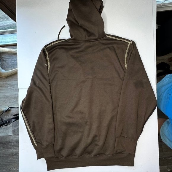 Hoodie - Mens large. Washington DC theme Brown. - Picture 4 of 9